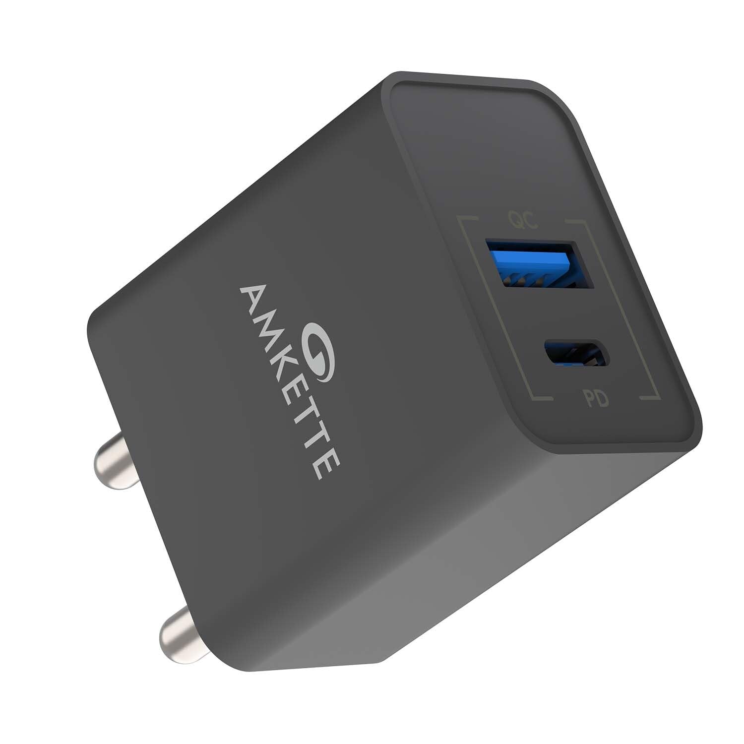 Amkette ChargePro 20W Dual Port Charger with PD/QC 3.0 | Fast Charger with Smart IC Protection| for iPhone 15/14/13/12 Series, Samsung S24/23 Galaxy/Note Series, Oneplus and Other Android Devices (B0CRHB3W79) Amazon Price History, Amazon Price Tracker