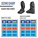 Waterproof Anti Slip Motorcycle Boots Cover for Men Size 7-8 Women 8.5-9.5 with Sturdy Zipper Elastic Bands Reflective Heels and Red Line - Suitable for Cycling Bike Riding - Black