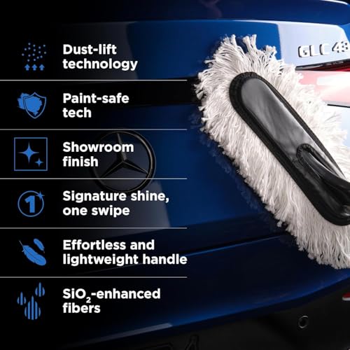 Image of 300GSM Multipurpose Microfiber Cloth (Pack of 3) & Wax Treated Car Duster Combo | Ultra Soft & Scratch-Free | Superior Absorbency for Car Bike Cleaning Polishing Washing & Detailing