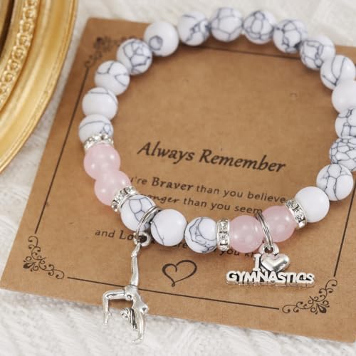 HUTIMY Gymnast Gifts for Women Female Cute Gymnastic Coach Jewelry Beads Gymnastics Bracelet4