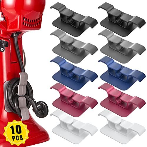 Cord Organizer for Kitchen Appliances, 10 Pcs Upgraded Appliance Cord Wrapper Organizer Stick On, Cord Holder Cord Winder for Mixer, Blender, Toaster, Pressure Cooker, Coffee Maker, Air Fryer