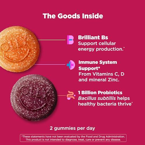 image for OLLY Multi + Probiotic Adult Multivitamin Gummy, 1 Billion CFUs, Diges