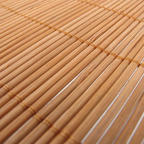 Bamboomn Bamboo Placemat/Sushi Rolling Mat - 18" X 13" - Brown, 4 Pcs #TOP3