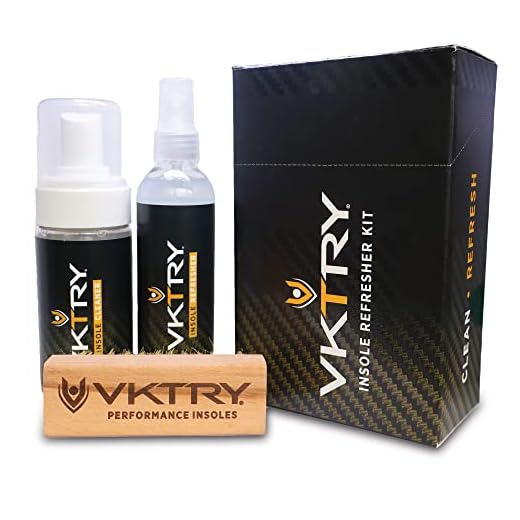 VKTRY Cleaner and Refresher Kit for Insoles and Sneakers – Shoe Cleaning Foam, Deodorizer Spray and All-Purpose Brush – Remove Oil, Dirt and Perspiration – Freshen and Protect Your VKs