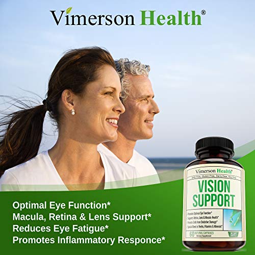 Vision Support Eye Vitamins Formula with Lutein, Zeaxanthin, Zinc, Copper, Vitamin B12 E C. Enhanced Blend of Herbs, Multivitamins and Minerals. Supplement for Eyes Health. 60 Capsules