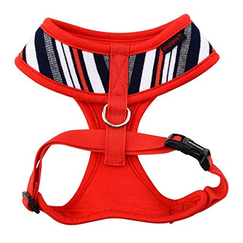 Harnais Puppia Soft Océane Rouge et Bleu respirant ajustable L