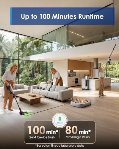 Image of Tineco Pure ONE Station 5 Pro Cordless Vacuum, Automatic Dust Collection, Full-Path Self-Cleaning, ZeroTangle Brush, Up to 100 Minutes Runtime, Stick Vacuum Cleaner for Pet Hair, Carpet & Hard Floor