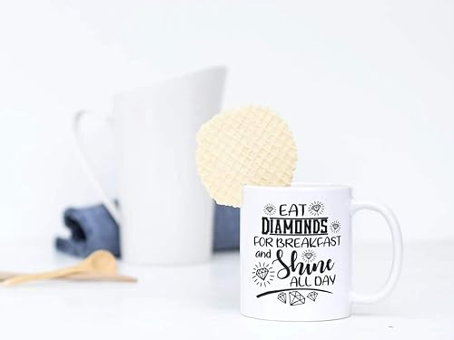 Miniatura 6 de Generic Eat Diamonds For Breakfast And Shine All Day Awesome Coffee and Tea Beverage Mug For A Jeweler, Chic, Fashion Stylist, Artist, Taza de 11