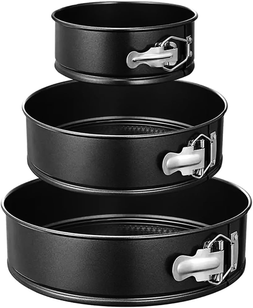 Miniatura 8 de RFAQK Juego de moldes para pasteles de 150 piezas para hornear + suministros de decoración de pasteles 3 moldes redondos antiadherentes (4, 7, 9