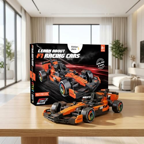Image of Roaring F1 Race Car Building Block Toy Set for 7+ (467 Pcs)