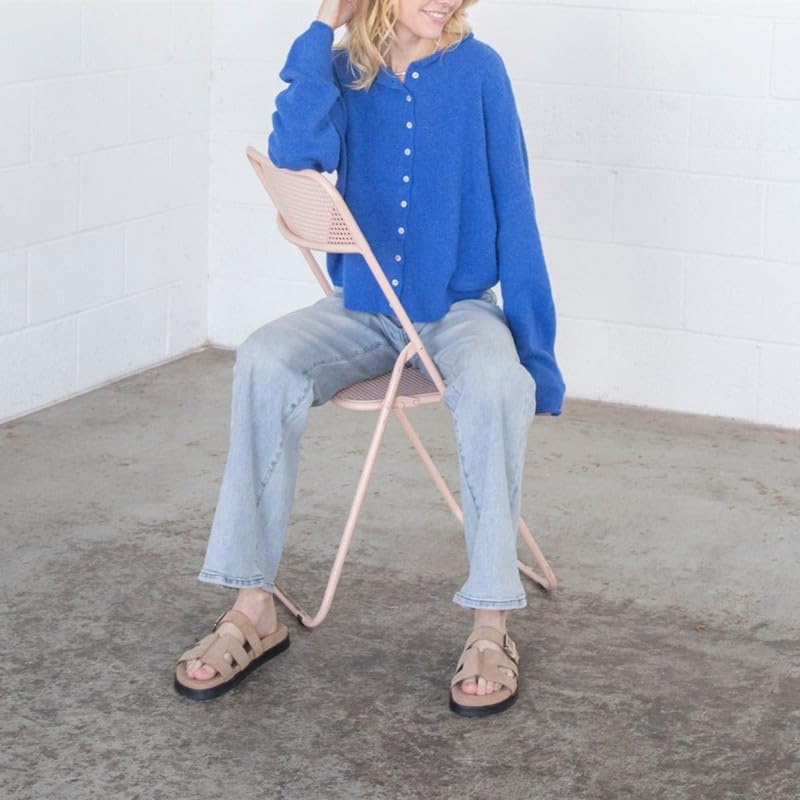 Image of Women Y2k Knitted Cardigan Long Sleeve Button Down Sweater Lightweight Casual Cardigan Loose Fall Streetwear