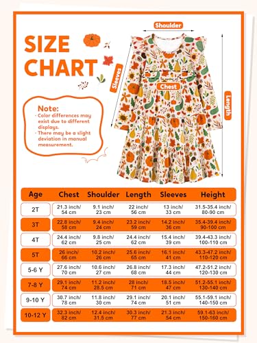 Poroka Girls Ruffle Sleeve Dress Tiered Swing A-Line Twirly Skater Midi Casual Dress for Kids with Pockets Summer Fall Winter2