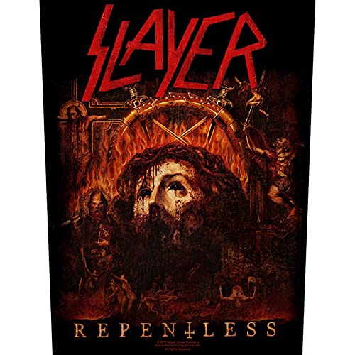 Slayer Repentless Album Artwork Sew-On Patch, 1pc, Rectangular, Adult, Black, 36cm x Width (Unspecified)