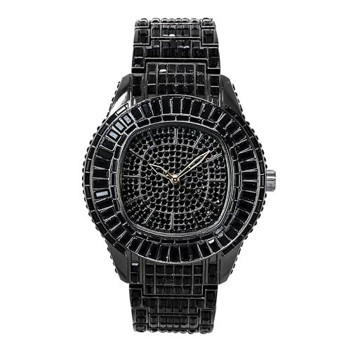 Montre pour homme 48 mm en diamants synthétiques pour un style hip hop blâmant