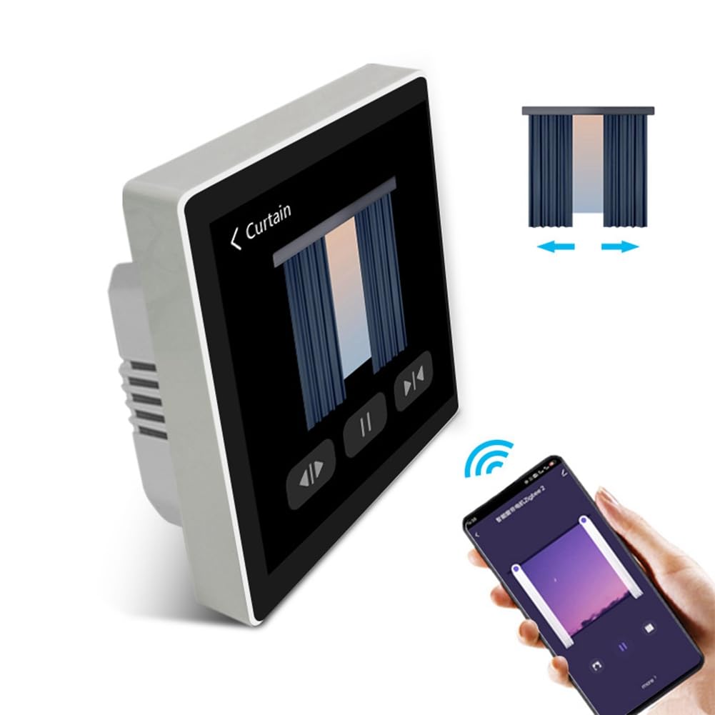 Tuya Smart Home Multiple Zigbee Smart Home Panel de Control Interruptor de 4 Pulgadas Control de Pantalla TáCtil con Zigbee Gateway - Enchufe de la UE