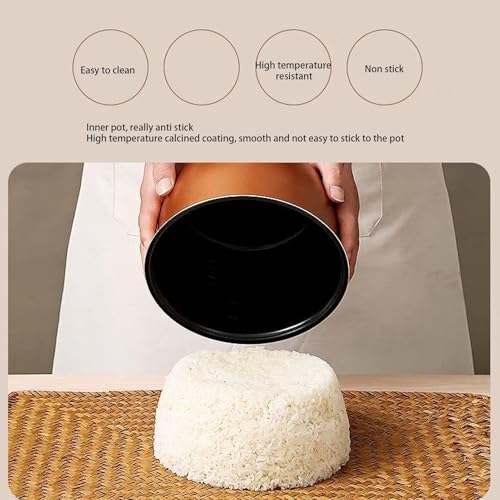 Panela de Arroz para Carro, Design de Fivela de Segurança Dupla Panela de Arroz Antiaderente Bem Ved