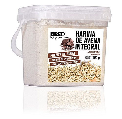 BEST PROTEIN, Harina de avena integral, Gachas de avena ricas en hidratos de carbono y fibra, Sabor 