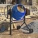 TABU 4.5 Cu.Ft. Electric Cement Mixer, 1/2HP Portable Concrete Mixer, Mortar Mixing for Seeds/Stucco, Freestanding Cement Mixing Tools with Wheels for Stucco, Blue
