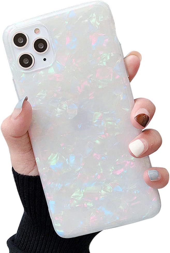 Qokey Compatible with iPhone 11 Pro Max Case Cute Slim Fit Sparkle Crystal Soft Bumper Lightweight TPU Silicone Anti-Scratch Phone Cover for iPhone 11 Pro Max 6.5 inch for Girls Women Colorful