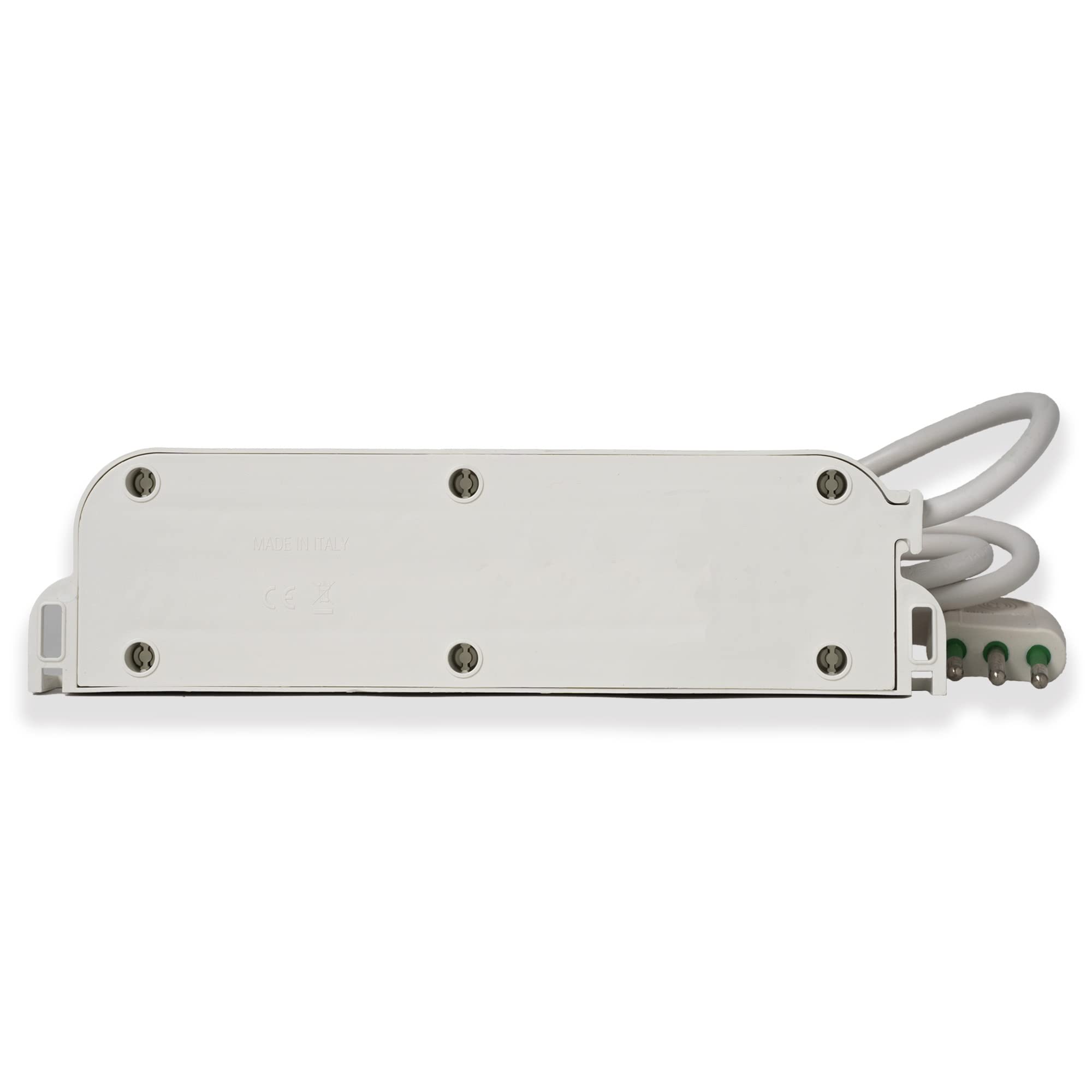 FANTON 47460 Multipresa 3 posti OMEGA 3 prese bipasso schuko 2P+T 16A ciabatta cavo 1,5 m. spina a squadra grande 2P+T 16A + interruttore bipolare luminoso