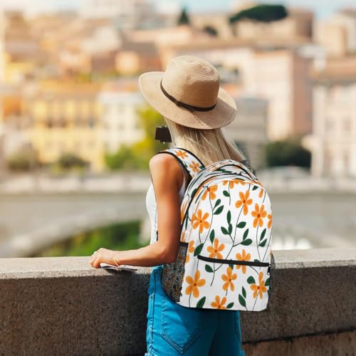 Cute Flower Pattern Kids Backpack, Lightweight School Bookbag Large Capacity Laptop Backpack Water Resistant Daypack Shoulder Bag for Teenager Boys Girls4