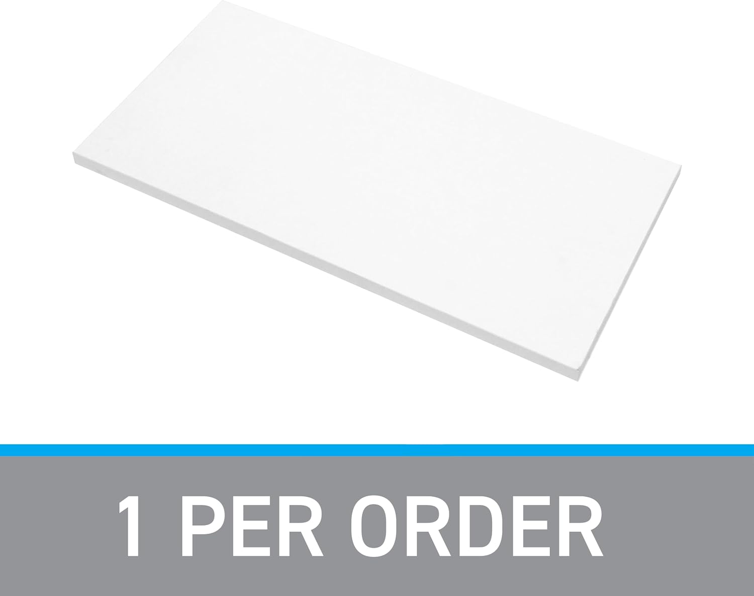 SSWBasics Laminated White Melamine Shelf Board, 24”L x 12”W, Durable and Sleek Cabinet Replacement Shelves, Sturdy and Stylish Shelf Boards for Retail, Thrift, Business, Home, or Office