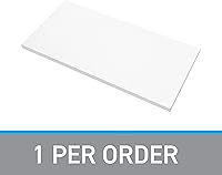 Vista 7 de SSWBasics Tablero de estante de melamina blanca laminada, 24 pulgadas de largo x 12 pulgadas de ancho, estantes de repuesto duraderos y elegantes