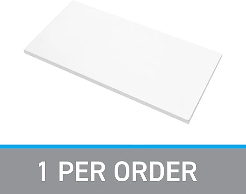 Miniatura 7 de SSWBasics Tablero de estante de melamina blanca laminada, 24 pulgadas de largo x 12 pulgadas de ancho, estantes de repuesto duraderos y elegantes,