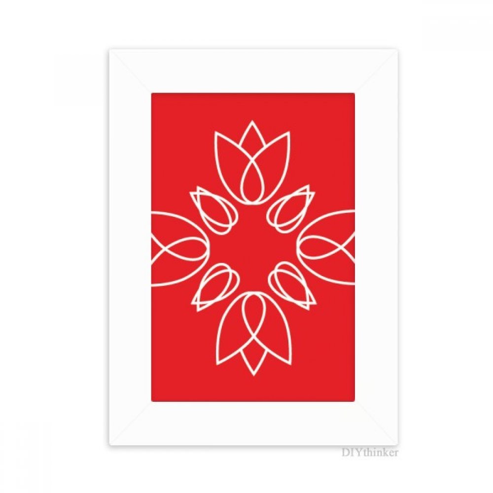 Cadre photo de bureau blanc motif fleur et plante pour image 10x15 cm