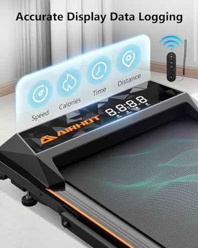 Walking Pad with Incline, 4 in 1 Under Desk Treadmill for Walking and Jogging, Portable Walking Treadmill with Remote Control Lanyard for Home, 2.5HP Low-Noise in LED Display