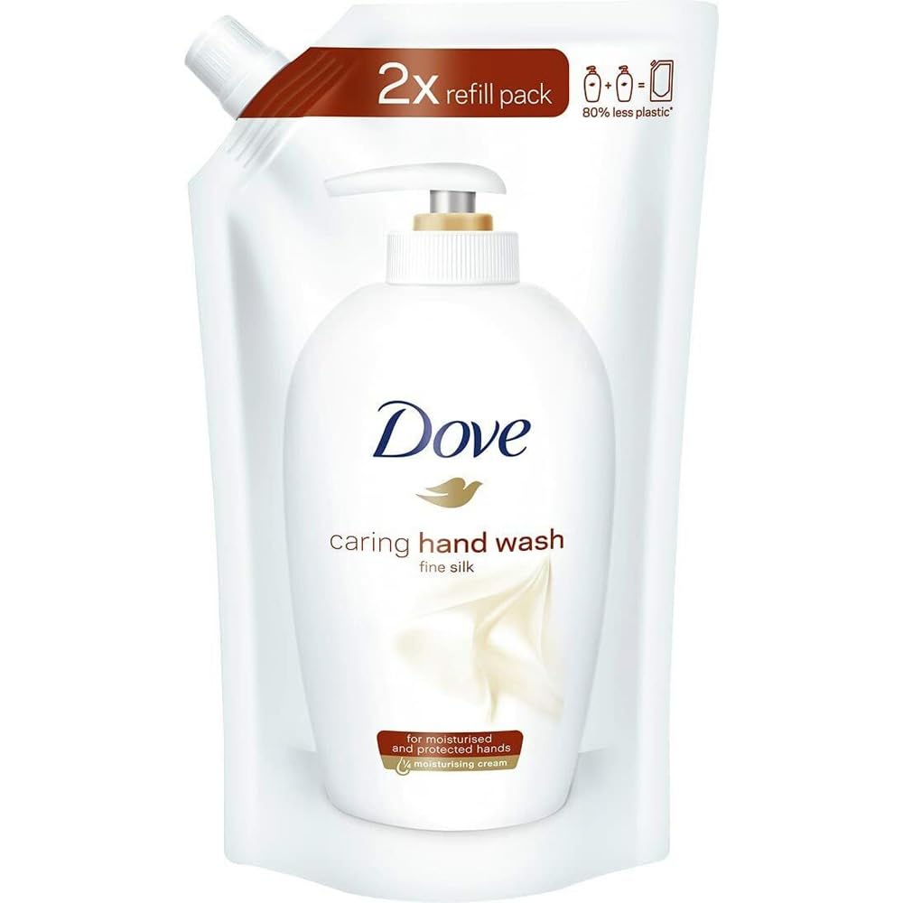 Dove Pflegende Hand-Waschlotion Damen 2er Pack fine silk Nachfüllbeutel (2 x 500 ml)