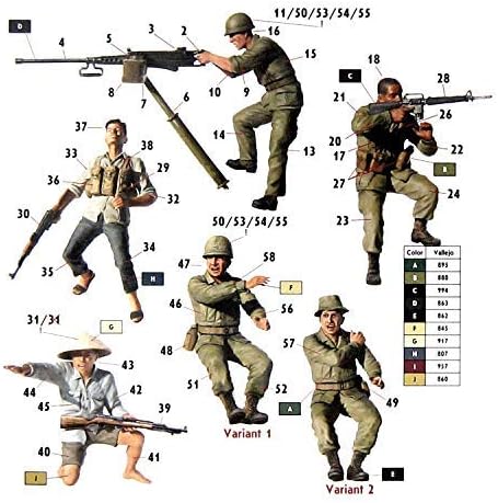 Plastic Model Kit - Vietnam War Kit Series - Military Miniatures