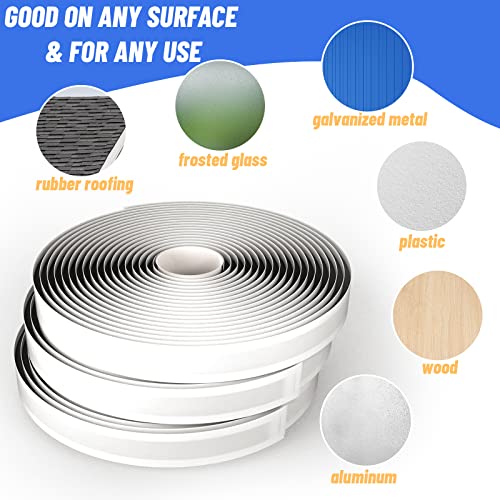 Image of Black Butyl Seal Putty Tape - 1 /8 inch x 3 /4 inch x 30 ft (4-Pack) - Camper /RV Window Repair, EPDM Rubber Roof Pipe Patching, Pool & Boat Sealing
