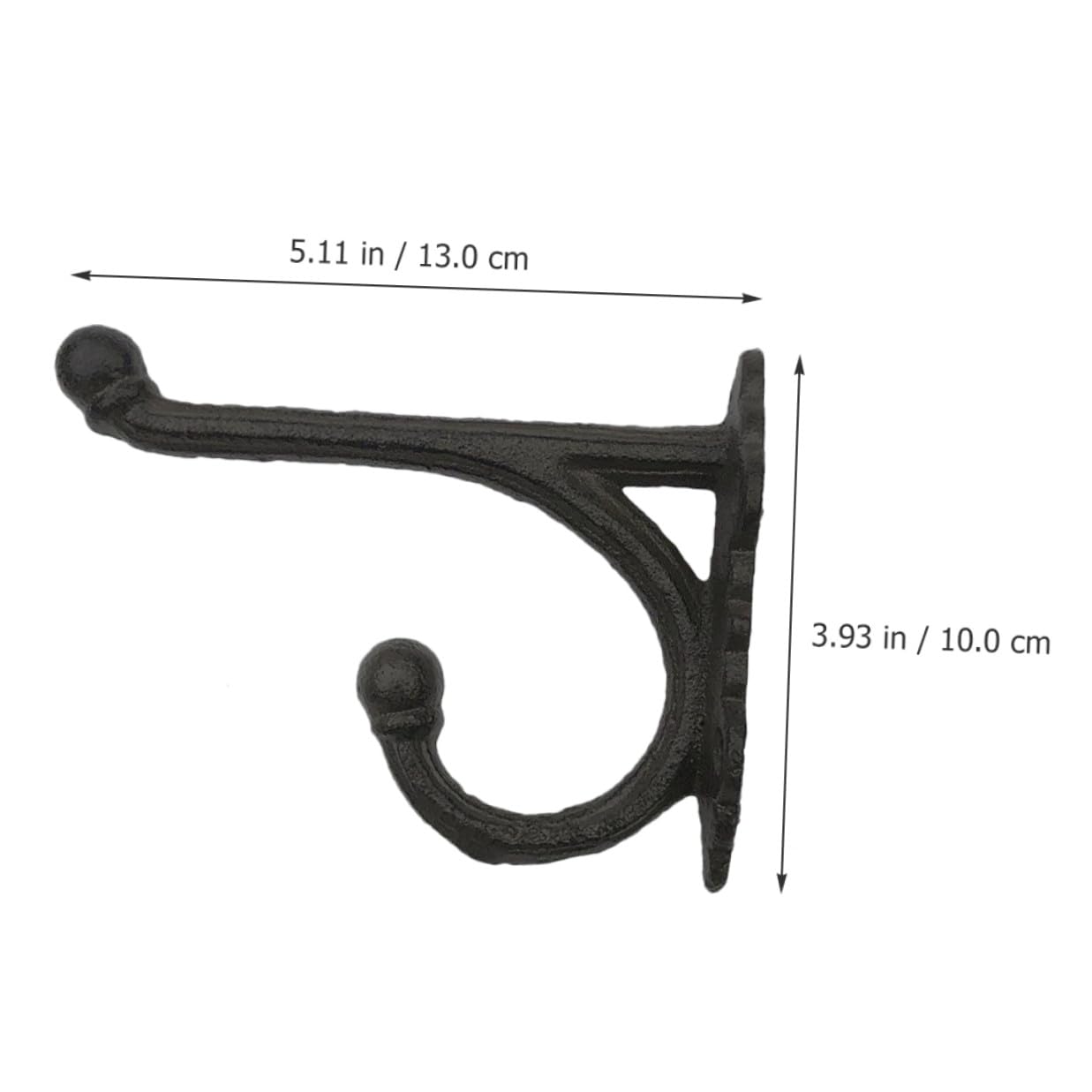BESTYASH Ganci da Muro in Ghisa 2 Pezzi Vintage per Cappotti e Chiavi, Design Antico, Montaggio a Muro, per Cucina e Piccoli Spazi