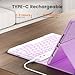 OYEEICE Keyboard Case for iPad Air 11 inch (M2 2024)/10.9 inch Air 5th/4th Gen/iPad Pro 11 1st/2nd/3rd Gen - 7-Color Backlit Detachable Keyboard, Folio Cover with Pencil Holder - Purple