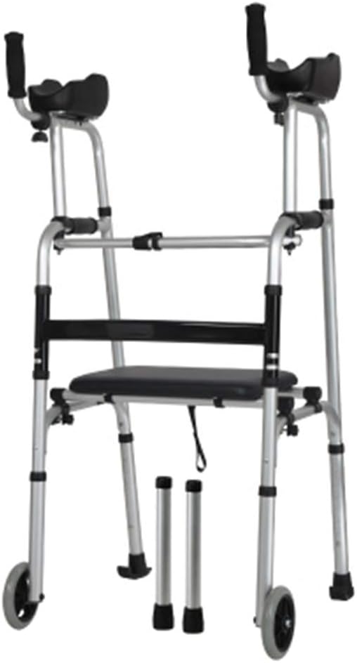 XRX Adjustable Rollator Walkers for Seniors with Arm Platform Folding Slides Rolling Ultra Walker with Wheels and Hand Grip Lightweight Travel Walker for Men and Women
