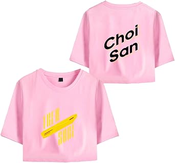 Shirts New Album Treasure T-Shirts Mingi Jongho San Crop Tops Tee Shirt