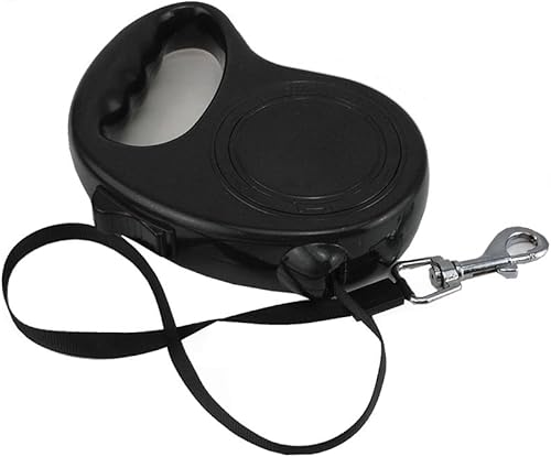 Miniatura 4 de yueton 16 pies 5M Pet Dog Cat Puppy Correa retráctil Cuerda de tracción Correa de plomo para caminar (negro)