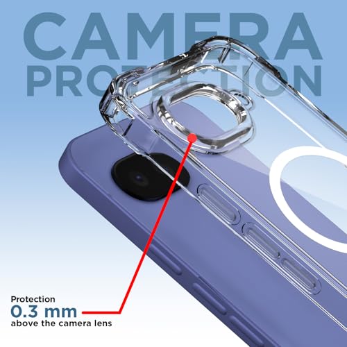 Image of Pikkme Back Cover for Google Pixel 9A Mag-Safe Shockproof PC + TPU | Protective Case Magnetic Support | Bumper Case (Transparent Mag-Safe)