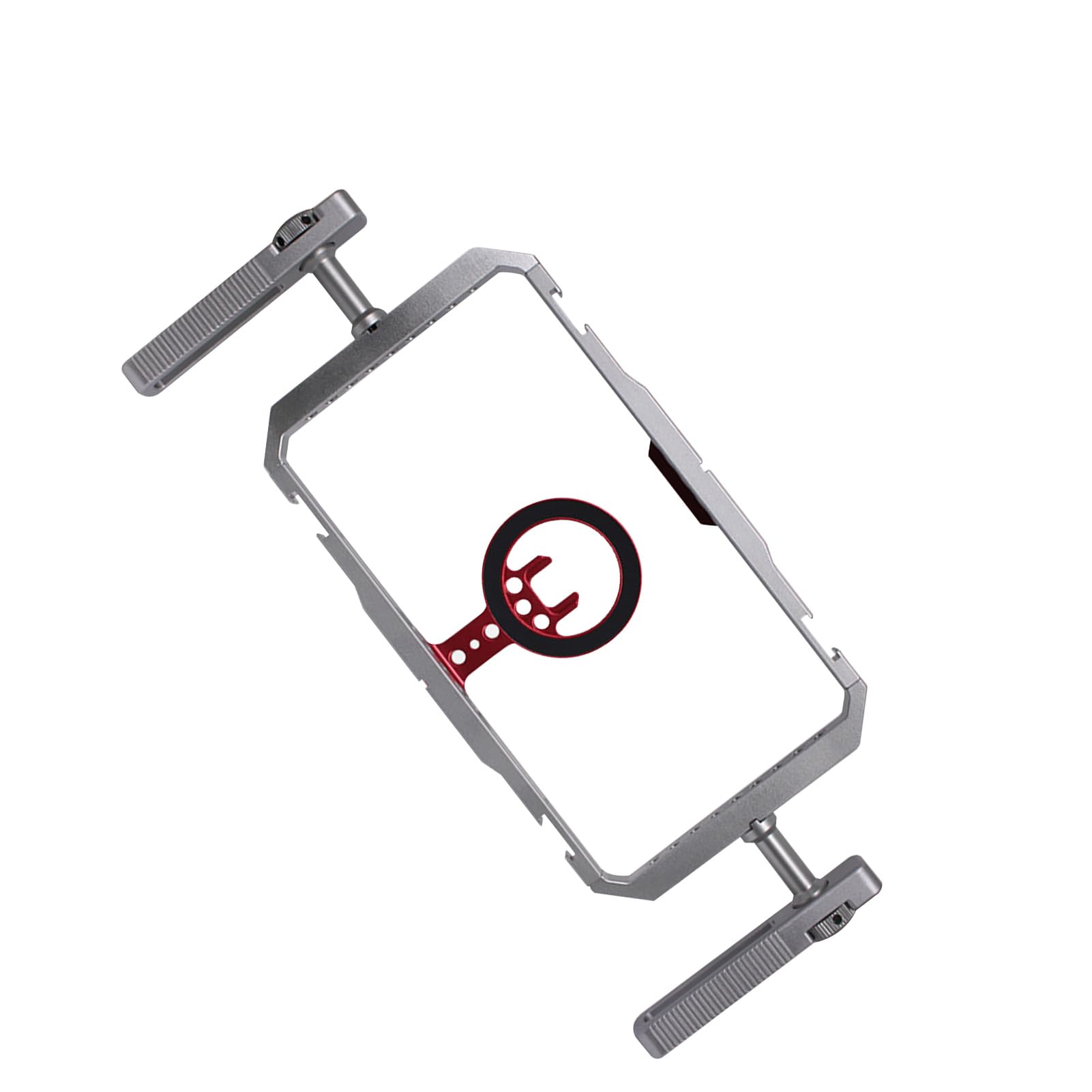 Impianto Video per Smartphone con Supporto per Slitta Fredda Gabbia Telefono Cellulare Leggera in Lega di Alluminio con Doppie Maniglie Vlogger Cineasti in Live Streaming 12,2 X 4,9 X 0,9