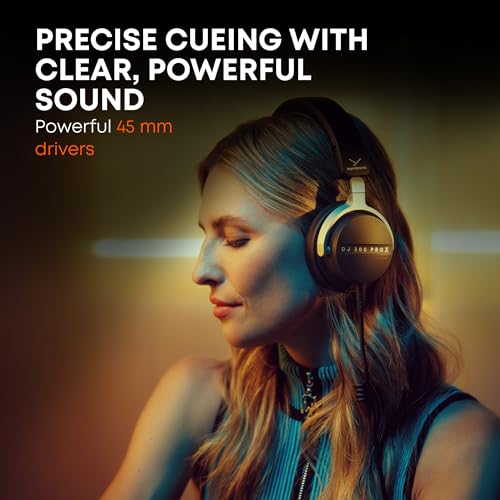 Image of beyerdynamic DJ 300 PRO X Club Professional DJ Headphones 2-in-1 On-Ear and Over-Ear Ear Cups Included. 45 mm Driver, Foldable, Detachable 4.9 Ft Cable, 1 /8 inch Jack w 1 /4 inch Adapter, Black & Silver