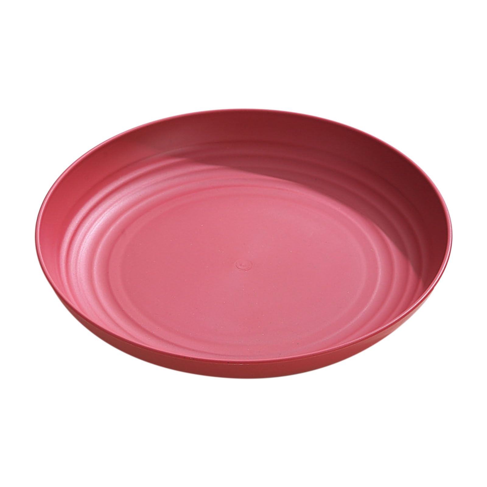 xinxinyu Unbreakable Food Grade Plastic Serving Plates,23x23cm Multi Coloured Dessert Snack Fruit Plates Set,Lightweight Snack Trays for Fruit, Candy (Oxblood red)
