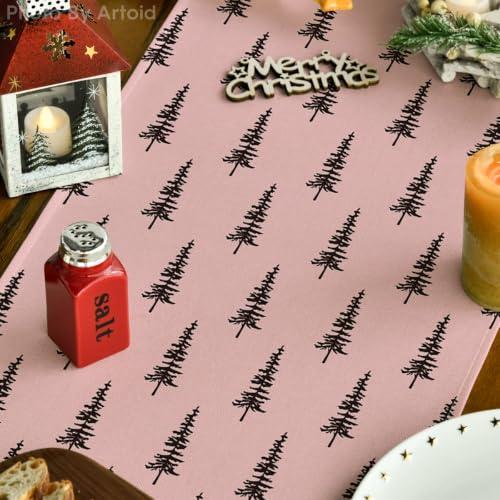 Image of Artoid Mode Xmas Tree Christmas Table Runner Home Party Decor 13x72 Inch