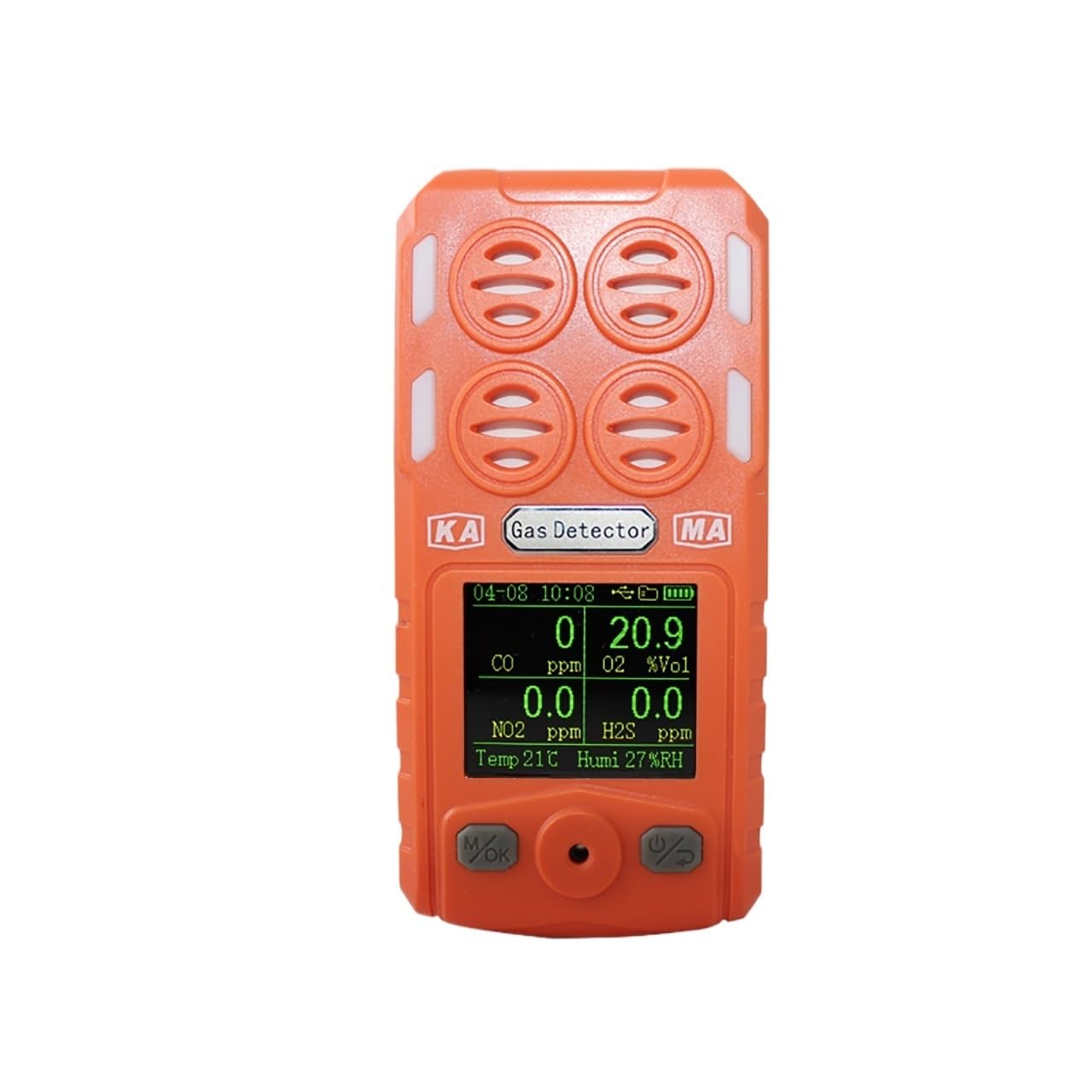 JVDDI 4 In1 Portable Multi Gas Detector Combustible Gas Detector O2 / H2S / CO/EX Propane Gas Detector Alarm Natural(CD4(CH4 O2 CO CO2))