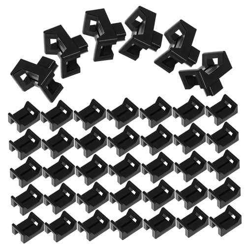 SHINEOFI 100 piezas Bases para Bridas con Orificios de Montaje Unidades Soporte de Nylon Resistente para Cables Fijación Pared Organizador de Cables para Hogar y Oficina