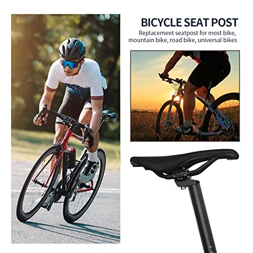 CADUFUELLY 30.4MM Bicycle Seat Post Bike Seat Post with Adjustable Clamp