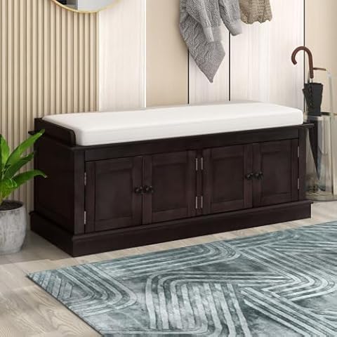 P PURLOVE Farmhouse Storage Bench Cover