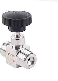1/8 1/4 1/2 Inch NPT Needle Valves 304 Stainless Steel NPT Valve with Inner and Outer Wire or Double Outer Wire for Flow Control, Globe Valve for Water Gas Oil (Outer/Outer -NPT 1/4 Inch)