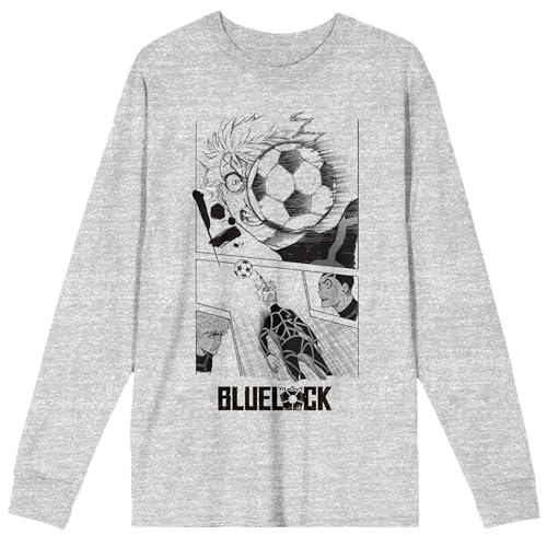 Blue Lock Manga Ryouke Kira Soccer Ball Hit Crew Neck Long Sleeve