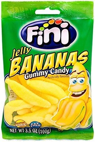 Banane - Jelly Bananas - FINI - 90 Grammes - Halal -Sans gluten - Sans matières grasses - Bonbon - 759